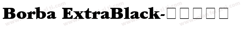 Borba ExtraBlack字体转换